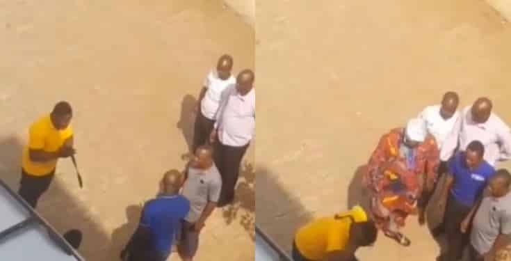 Angry dad storms Babcock University to flog his son for wasting his money (Video)