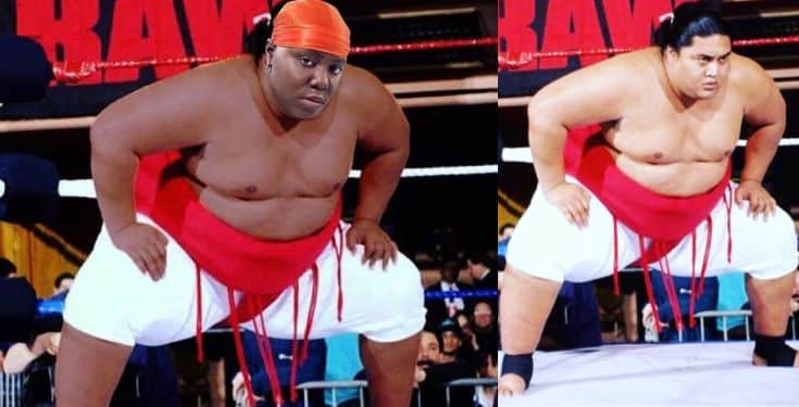 Singer Teni reacts after being photoshopped as wrestler, Yokozuna