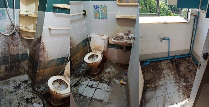 Landlady discovers dirty state of toilet after tenant moved out