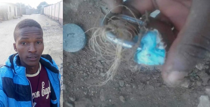 Nigerian man finds ancestral pot with padlock and pictures