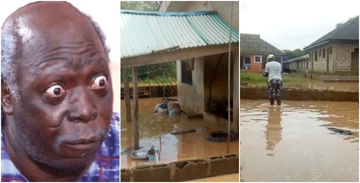 Pa James Ajirebi's son laments bitterly over flooded house after heavy rainfall