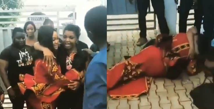 Woman overjoyed as her hubby invites actress Rachael Okonkwo to her birthday (video)
