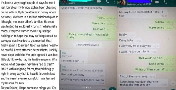 'My boyfriend cheated with multiple prostitutes' - Nigerian lady cries out