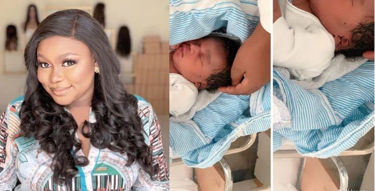 Actress Ruth Kadiri shares first photos of her newborn daughter