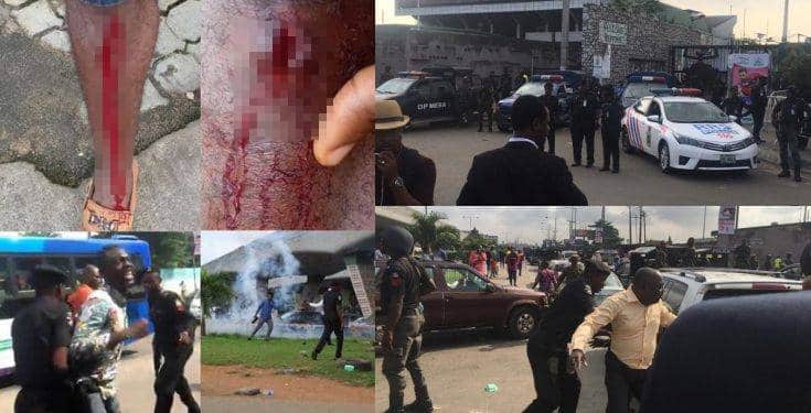Gunshots as policemen, soldiers chase #RevolutionNow protesters (video)