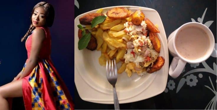 Lady moves boyfriend to tears with fried plantain and eggs