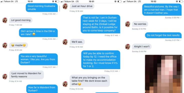 Woman exposes chat between her husband and his mistress (Screenshot)