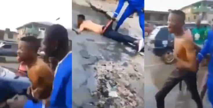Yahoo boy allegedly runs mad after failing to use his mother for money ritual (video)