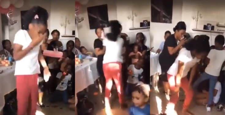 Girl smashes her birthday cake into her mother's face in revenge (video)