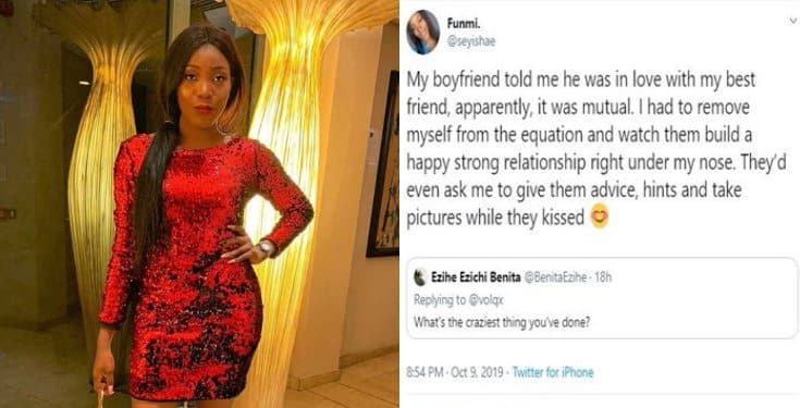 Nigerian lady narrates how she let her boyfriend date her bestfriend