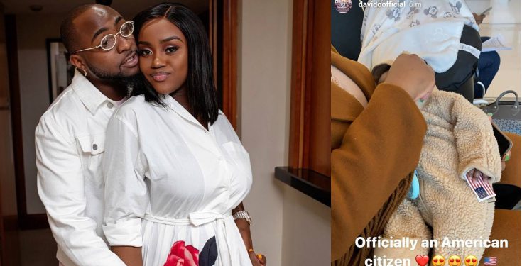 Davido and Chioma’s son, Ifeanyi Adeleke Jnr officially becomes US citizen