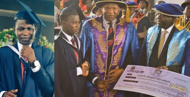 Nigerians react as best graduating student in OAU gets ₦100,000 award prize