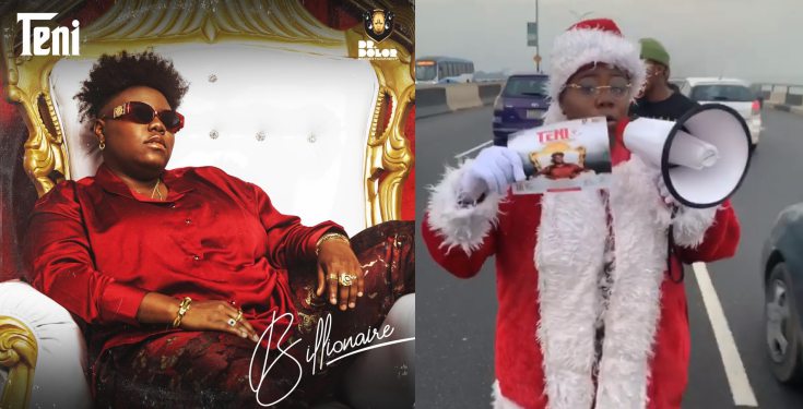 Teni Dresses As Santa Claus To Promote Show In Lagos (Video)