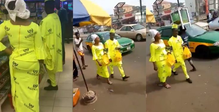 Nigerian couple becomes the first to rock the “new” Balenciaga in Kwara State (Video)