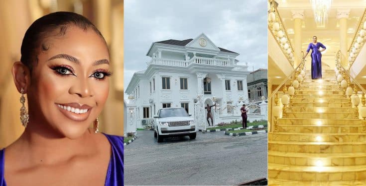 Ehi Ogbebor gifts herself a 7-bedroom mansion on her 35th birthday (photos/video)