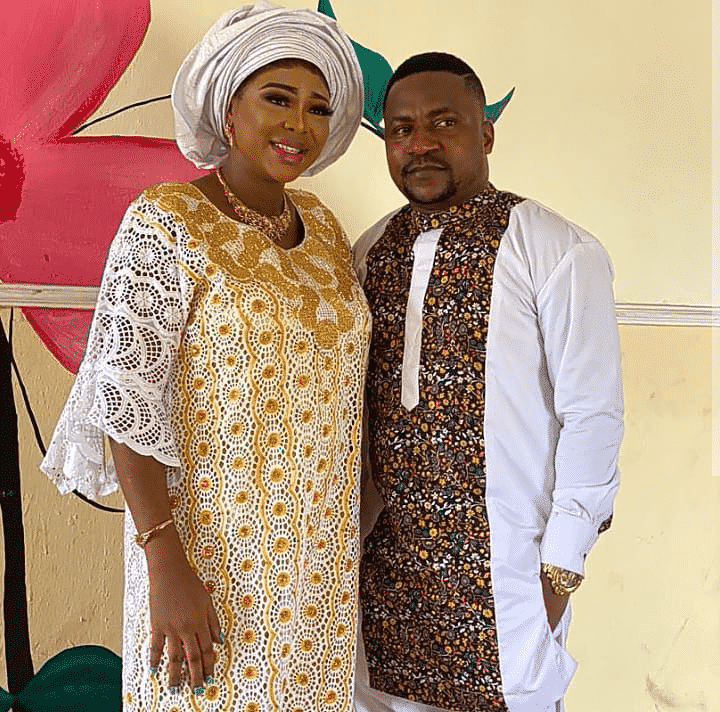 Ogungbe and his wives christen their baby