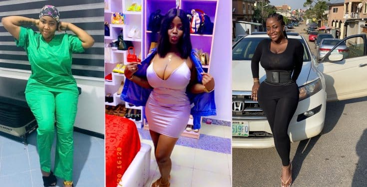 Omohtee who did botched surgery to enlarge her bumbum and hips shares her story
