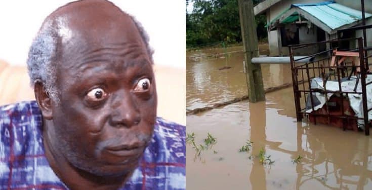 Pa James' son cries out for help as flood takes over his house (Photo)