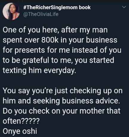 lady called out vendor on twitter for trying to snatch her boyfriend