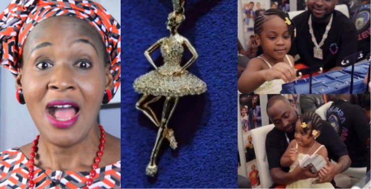 Kemi Olunloyo drags Davido for buying his daughter diamond necklace