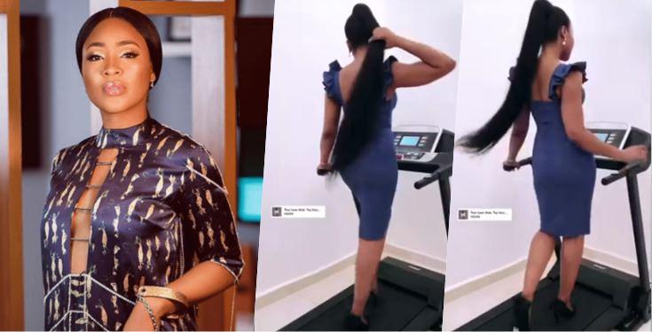 Moment Erica test run treadmill gift received from Elites (Video)