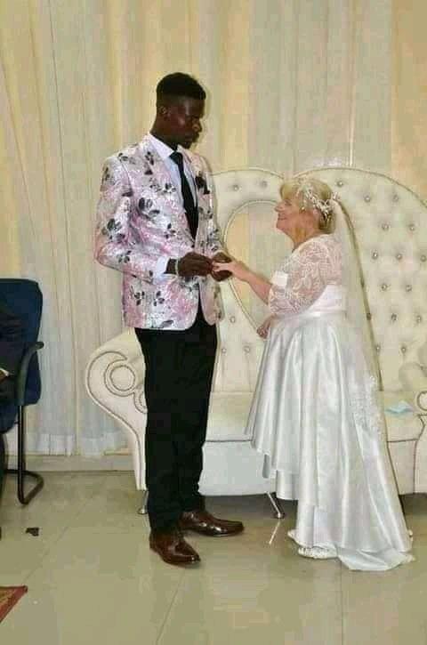 young man weds older white woman