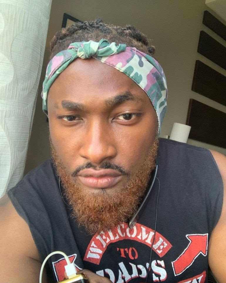 Reactions As BBNaija Star, Uti Nwachukwu Tints His Beards Gold