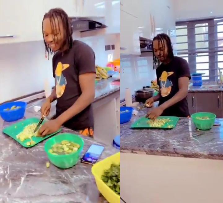 Naira Marley Cooking In The Kitchen