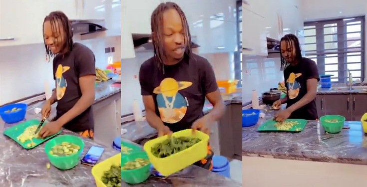 Naira Marley Cooking In The Kitchen