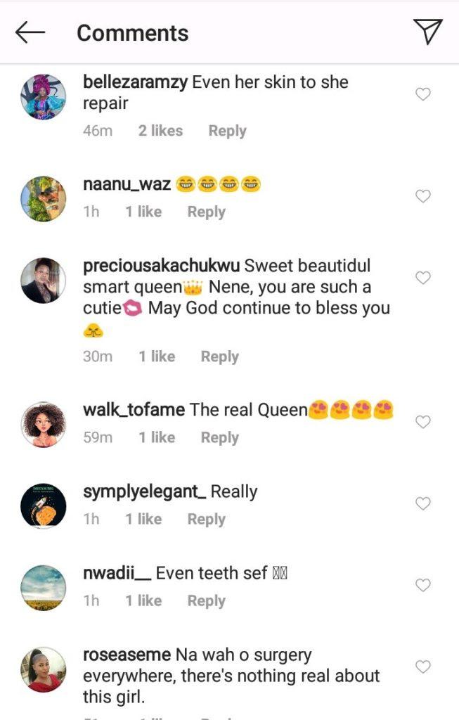 "Nothing is real about you" - Fans drag Nengi as old photo confirms she did teeth surgery