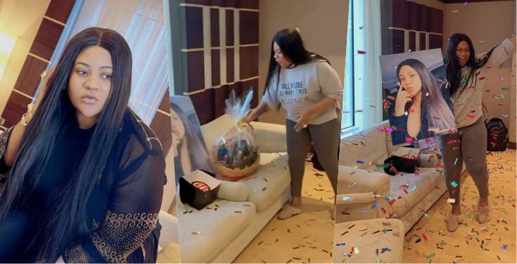 Actress Nkechi Blessing gets surprise gift in Dubai ahead of birthday (Video)
