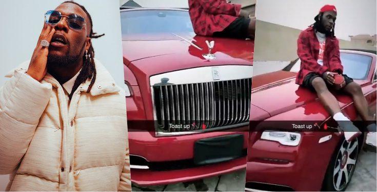 Burna Boy shows off brand new Rolls Royce Dawn worth N140M (Video)