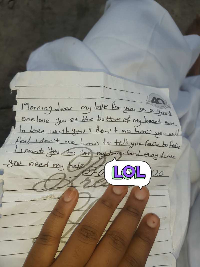 Lady shares love letter from teenager in her church asking her out