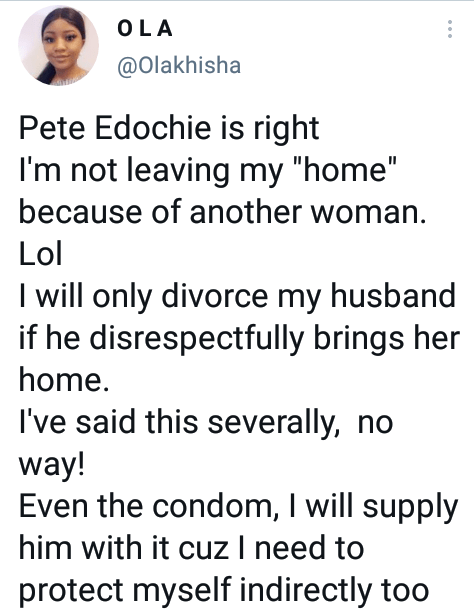 Pete Edochie supply condom