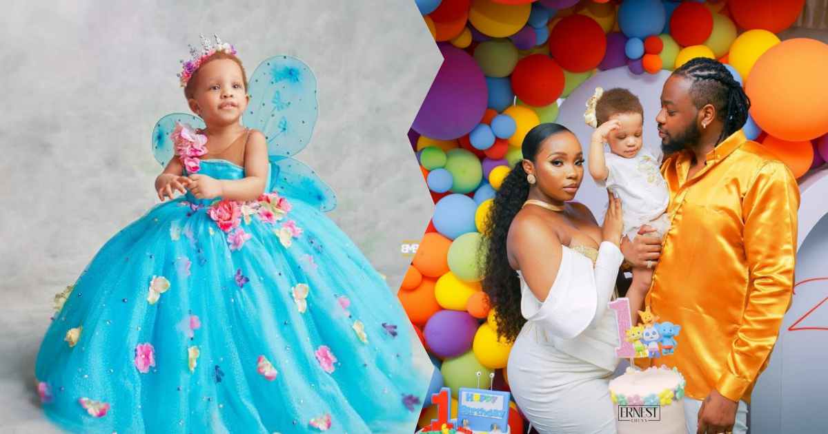 "Is she adopted" - Reactions as fans compare Bambam, Teddy A's complexion with daughter