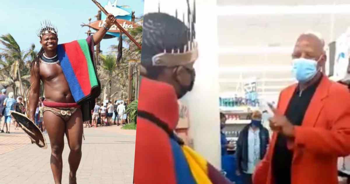 Man gets kicked out of shopping mall over 'indecent African attire' (Video)
