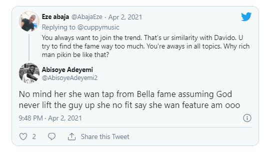"You go pay Bella abi you no go pay am?" - DJ Cuppy dragged over plans to feature Bella Shmurda