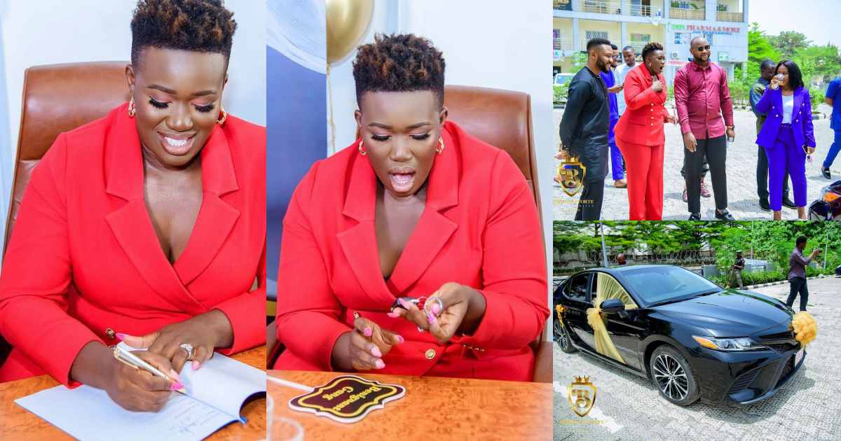 Warri Pikin gets surprise car after signing endorsement deal with investment company