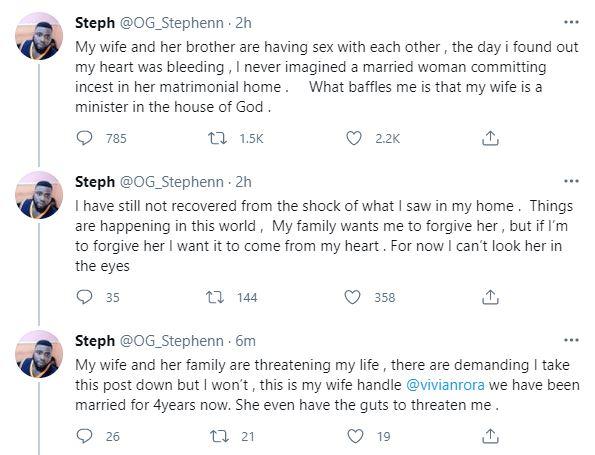 Married man cries out after catching wife in bed with her blood brother