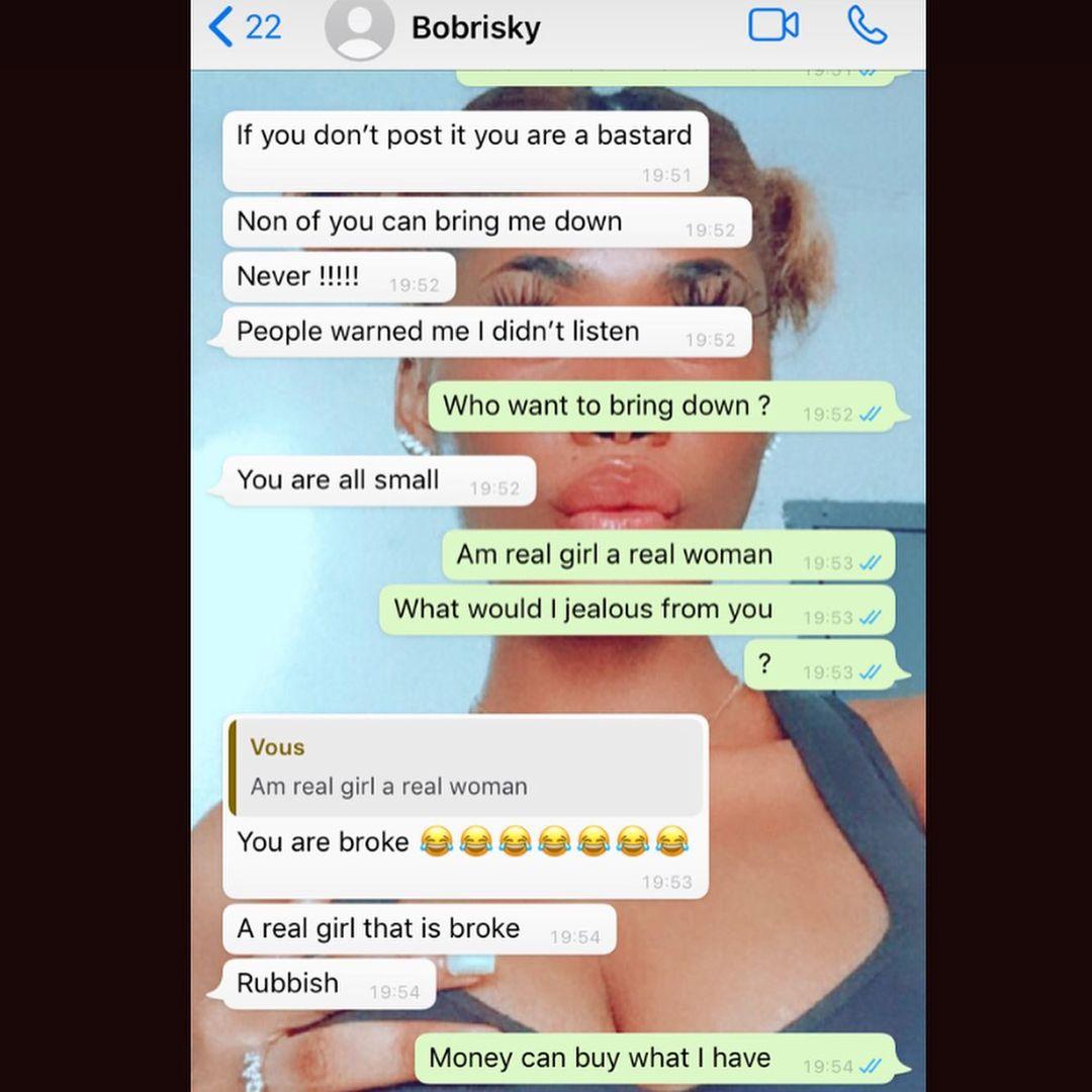 How Bobrisky badmouthed Tonto Dikeh & Iyabo Ojo - Oye Kyme exposes Bob, leaks chat