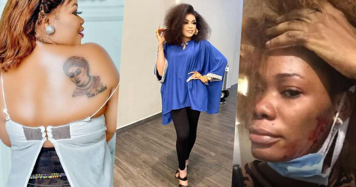 "You were not set up" - Another lady with Bobrisky's tattoo backs Ivorian lady's assault claim