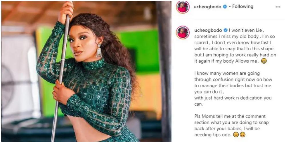  ‘I miss my old body, I'm so scared - Actress Uche Ogbodo shares concern over her postpartum body