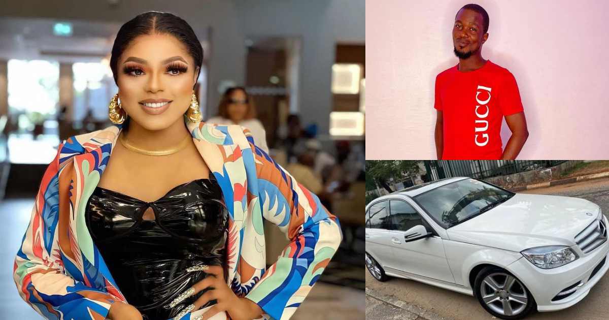 "Lori iro this your fake life too much" - Reactions as Bobrisky gifts fan a new Benz amid assault saga
