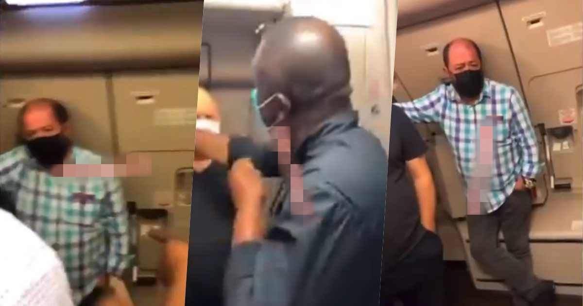 Turkish man thrown out of airplane for allegedly slapping a Nigerian (Video)