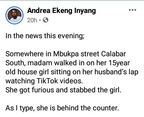 house girl stabbed 