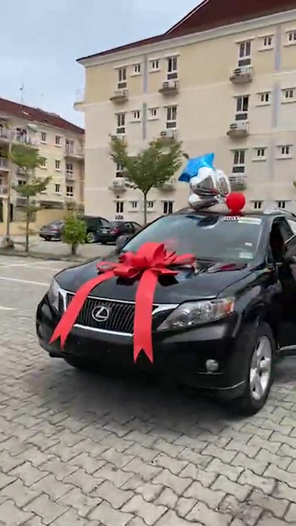 Denrele Edun gets a Lexus SUV as gift in celebration of his 40th birthday (Video)