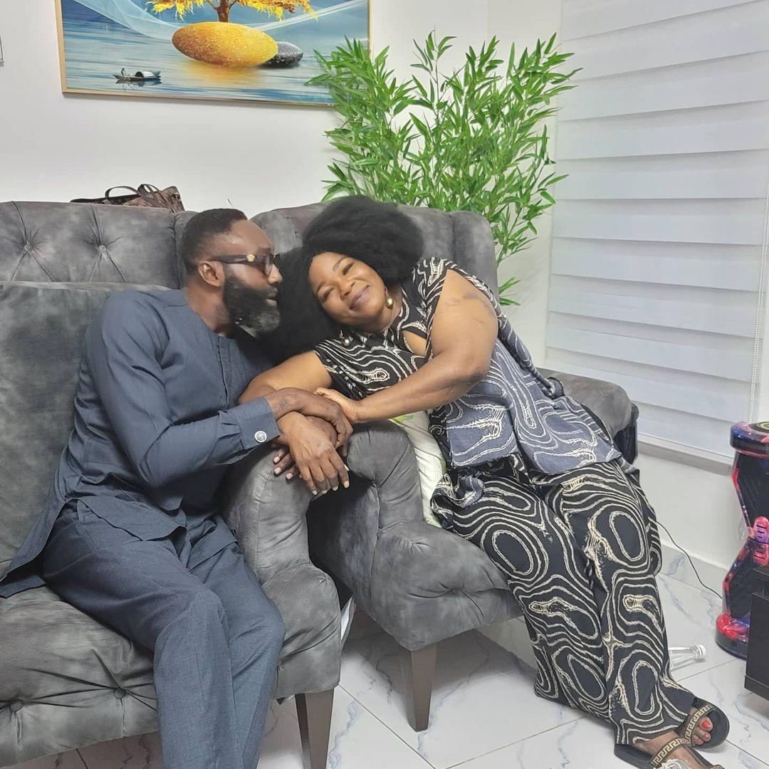 Actress Ada Ameh shows off the man in her life, George Deegha (Photo)