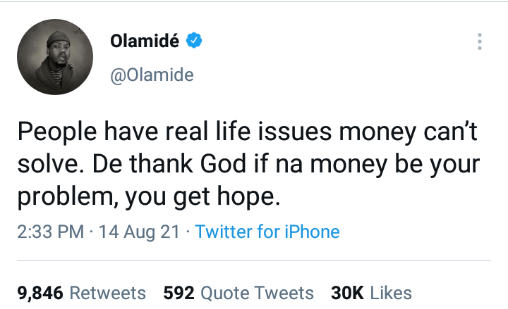 Olamide money problem Life