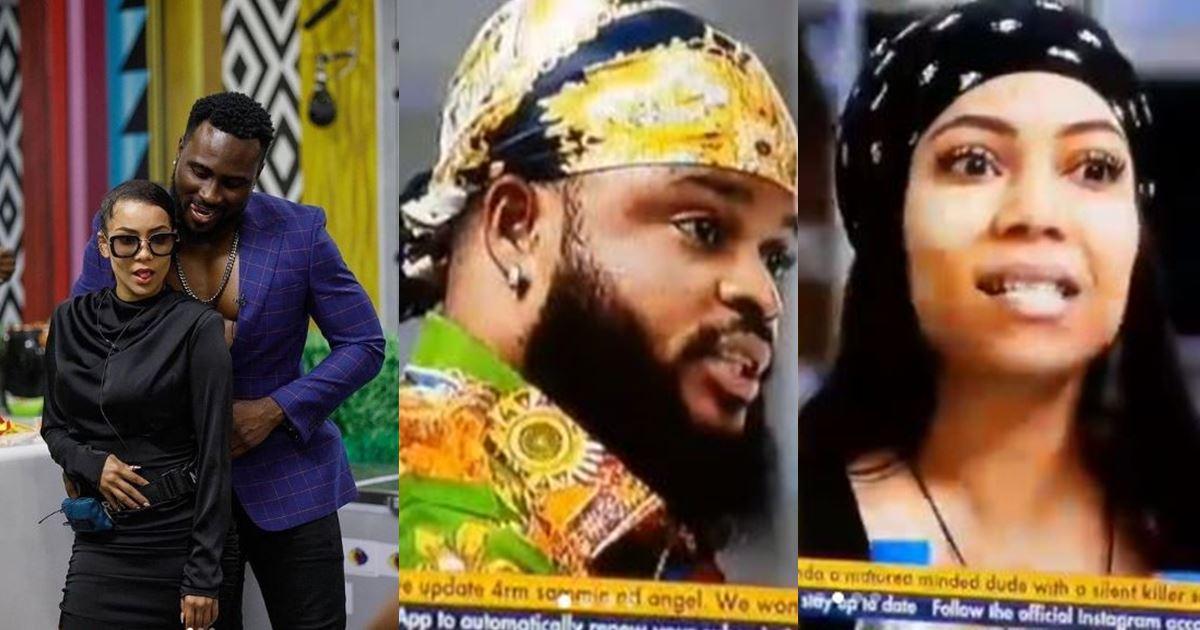 #BBNaija: Maria and Whitemoney gets into heated argument as he insists that he had prior knowledge about the wild cards identity (Video)