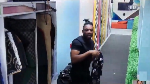#BBNaija: Cross' epic reaction on seeing Nini after whole day disappearance (Video)
